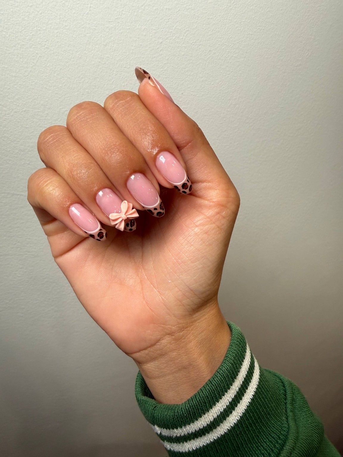 Beautifully detailed manicure in a soft neutral palette